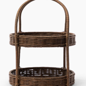 Aneesa Two-Tiered Wicker Tray